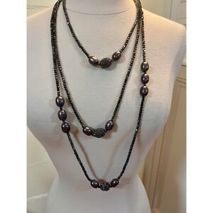 New With Tags‎ Heidi Daus "Ease And Elegance" 3-Strand Beaded Necklace